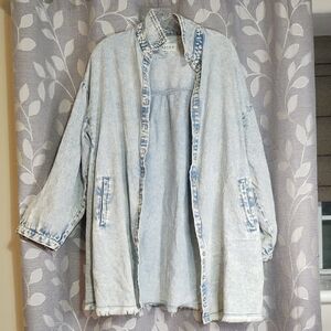 Risen Light Wash Denim Shirt Jacket  - Relaxed Fit size S